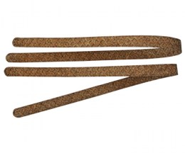 Pair of natural cork straps with lattice pattern - 86x2,5cm